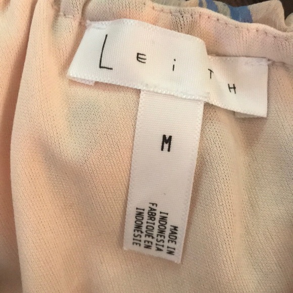 Leith Nordstrom floral one shoulder top size M - Picture 4 of 6